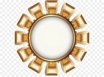 Brass Circle - Deco Seal White Gold Transparent PNG Clip Art Image 