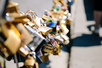 Brass-colored and Gray Metal Padlock Lot