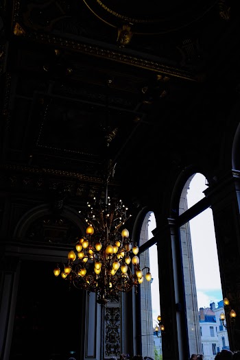 Brass-colored Chandelier
