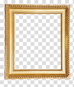 Brass-colored frame transparent background PNG clipart