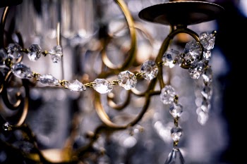 Brass Frame With Beaded Crystals