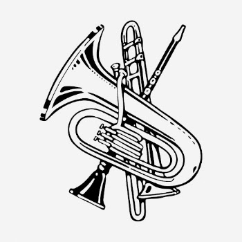 Brass instruments drawing, vintage music | Free Photo - rawpixel