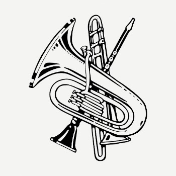 Brass instruments drawing, vintage music | Free PSD - rawpixel