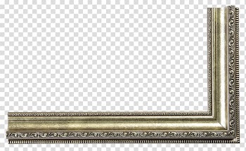 Brass Rectangle Metal Frames, silver frame transparent background PNG clipart