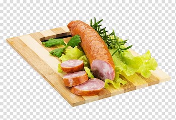 Bratwurst Frankfurter Wxfcrstchen Barbecue Mettwurst Bockwurst, sausage transparent background PNG clipart