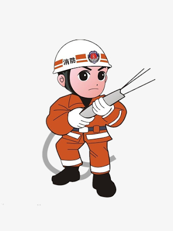 Brave Firefighter, Cartoon, Orange, Industrious PNG Image and ...