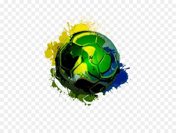 Brazil Football FIFA World Cup Ink - Colorful vector football 
