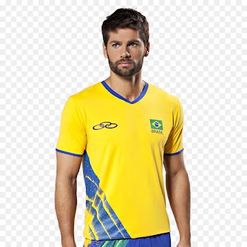 Brazil men's national volleyball team T-shirt Volleyball at the 2016 Summer Olympics – Men's tournament Yellow - T-shirt 