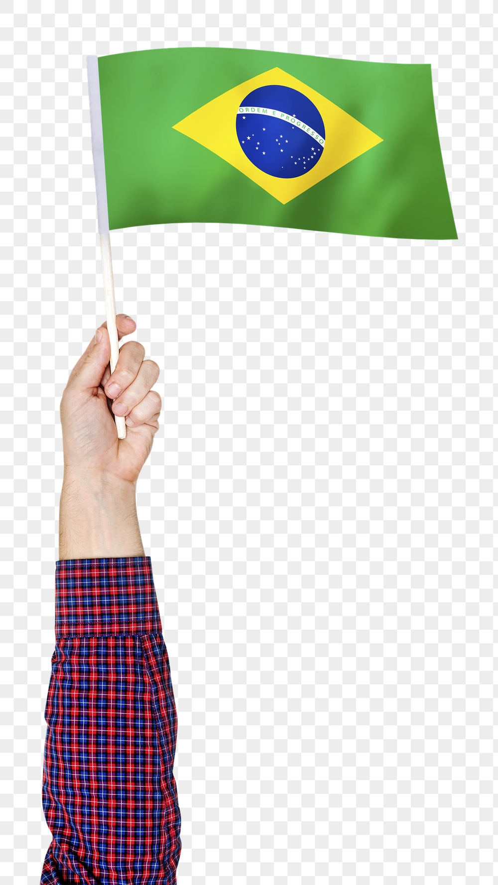 Brazil's flag png in hand | Free PNG - rawpixel