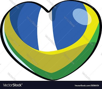Brazilian heart color sample vector image