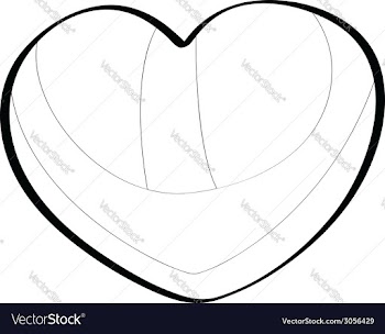 Brazilian heart lines vector image