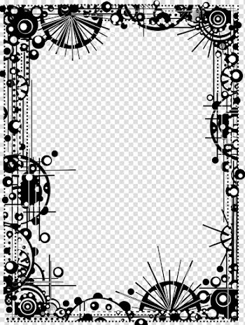 Brdr Abstractism, black frame illustration transparent background PNG clipart