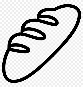 Bread Clipart French Food - Bread Black And White Png