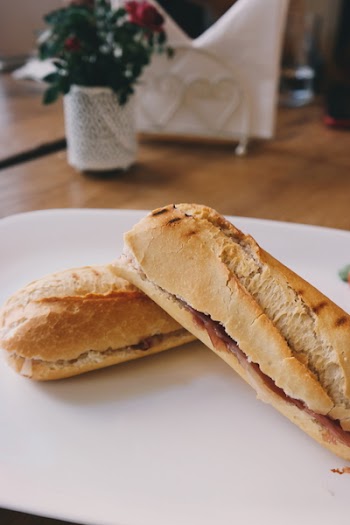 Bread on White Ceramic Plate