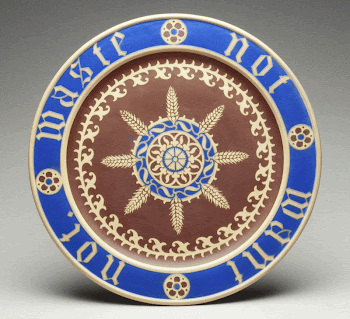 Bread plate, encaustic stoneware plate | Free Photo - rawpixel