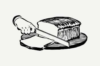 Bread slice collage element, black | Free PSD Illustration - rawpixel
