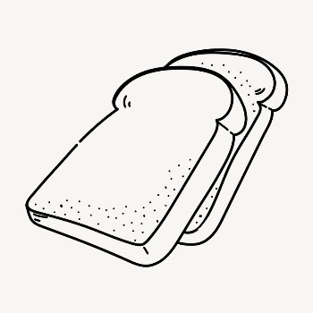 Bread slice doodle collage element, | Free Vector Illustration - rawpixel