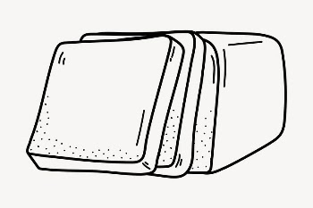 Bread slice doodle collage element, | Free Vector Illustration - rawpixel