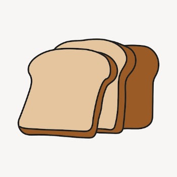 Bread slices clipart, breakfast, food | Free Vector Illustration - rawpixel