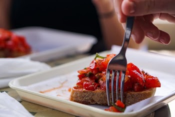 Bread With Strawberries On Top