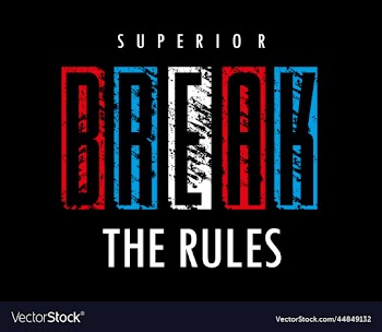 break the rules typography for t shirt design