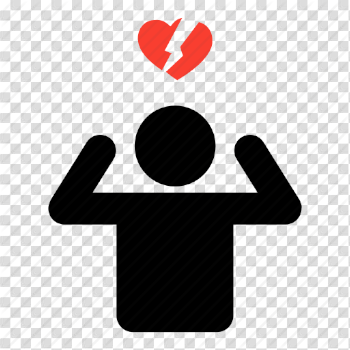 Break up, heart, heartbreak, man, minimal, single, valentine icon