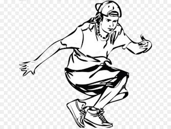 Breakdancing, Dance, Drawing, Line Art, White PNG