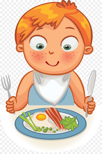 Breakfast cereal Eating Lunch Clip art - Child holding a knife and ...