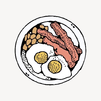 Breakfast clipart, drawing illustration vector. | Free Vector Illustration - rawpixel