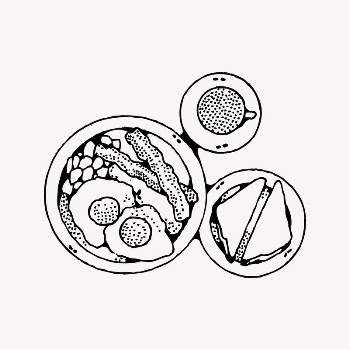 Breakfast clipart, drawing illustration vector. | Free Vector Illustration - rawpixel