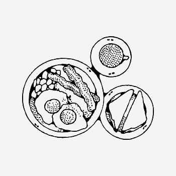 Breakfast collage element, vintage illustration | Free PSD Illustration - rawpixel
