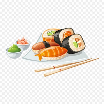 Breakfast Fast food Drawing - Vector Sushi 