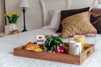 Breakfast On Tray For Fathers Day