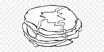 Breakfast Pancake Coloring Book Colouring Pages Fried - Breakfast Food Clip Art Black And White