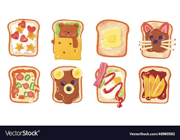 breakfast toasted bread sandwiches