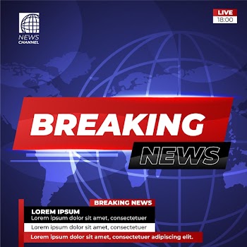 Breaking news banner Free Vector