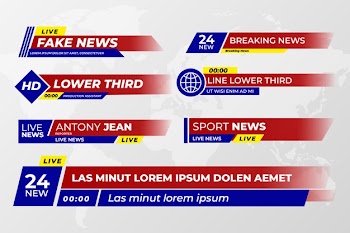 Breaking news banners template Free Vector