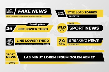 Breaking news banners theme Free Vector