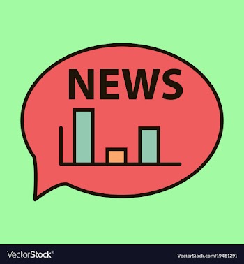 Breaking news online announcement message line vector image