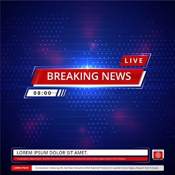 Breaking news streaming concept Free Vector
