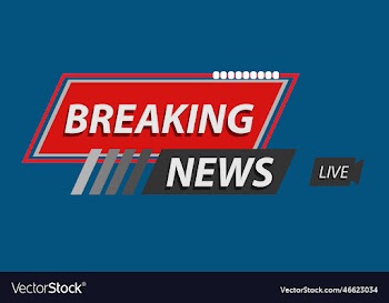 breaking news stylized geometric banner
