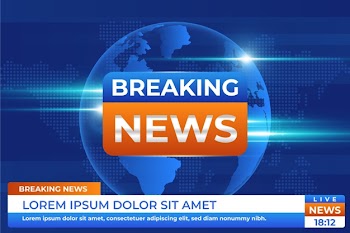 Breaking news television Free Vector