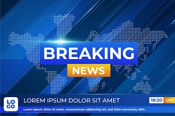 Breaking news template design Free Vector