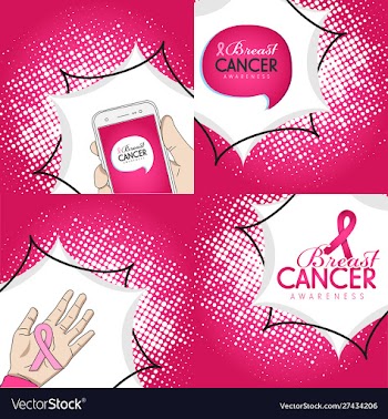 Breast cancer awareness banner collection 02 vector image