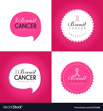 Breast cancer awareness banner collection vector image