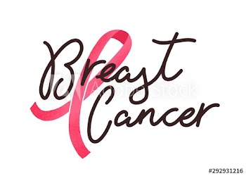 Breast cancer handwritten lettering