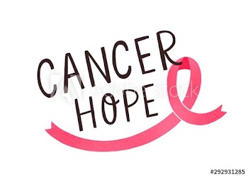 Breast cancer hope handwritten lettering