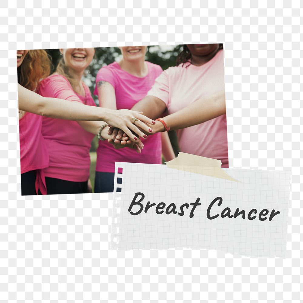 Breast cancer png mood board | Free PNG - rawpixel