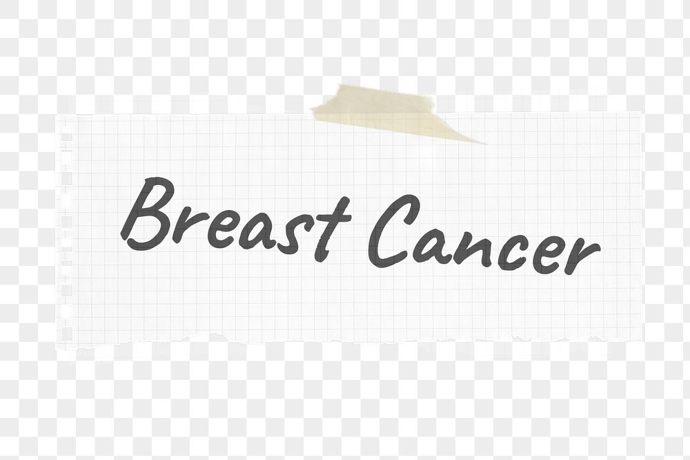 Breast cancer png typography ripped | Free PNG - rawpixel