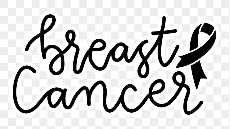 Breast cancer png word sticker | Free PNG - rawpixel